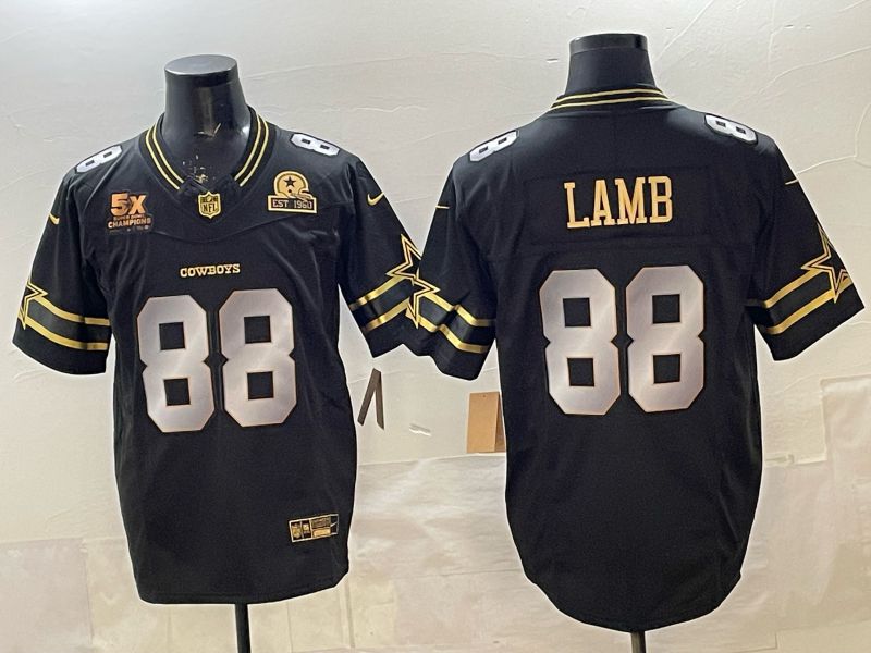 Men 2026 Dallas Cowboys #88 Lamb Black Gold 6th generations Nike Limited NFL Jersey style 05->dallas cowboys->NFL Jersey
